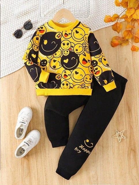 Cozy Fleece Printed Tracksuit for Boys & Girls – 2 Pcs Set
