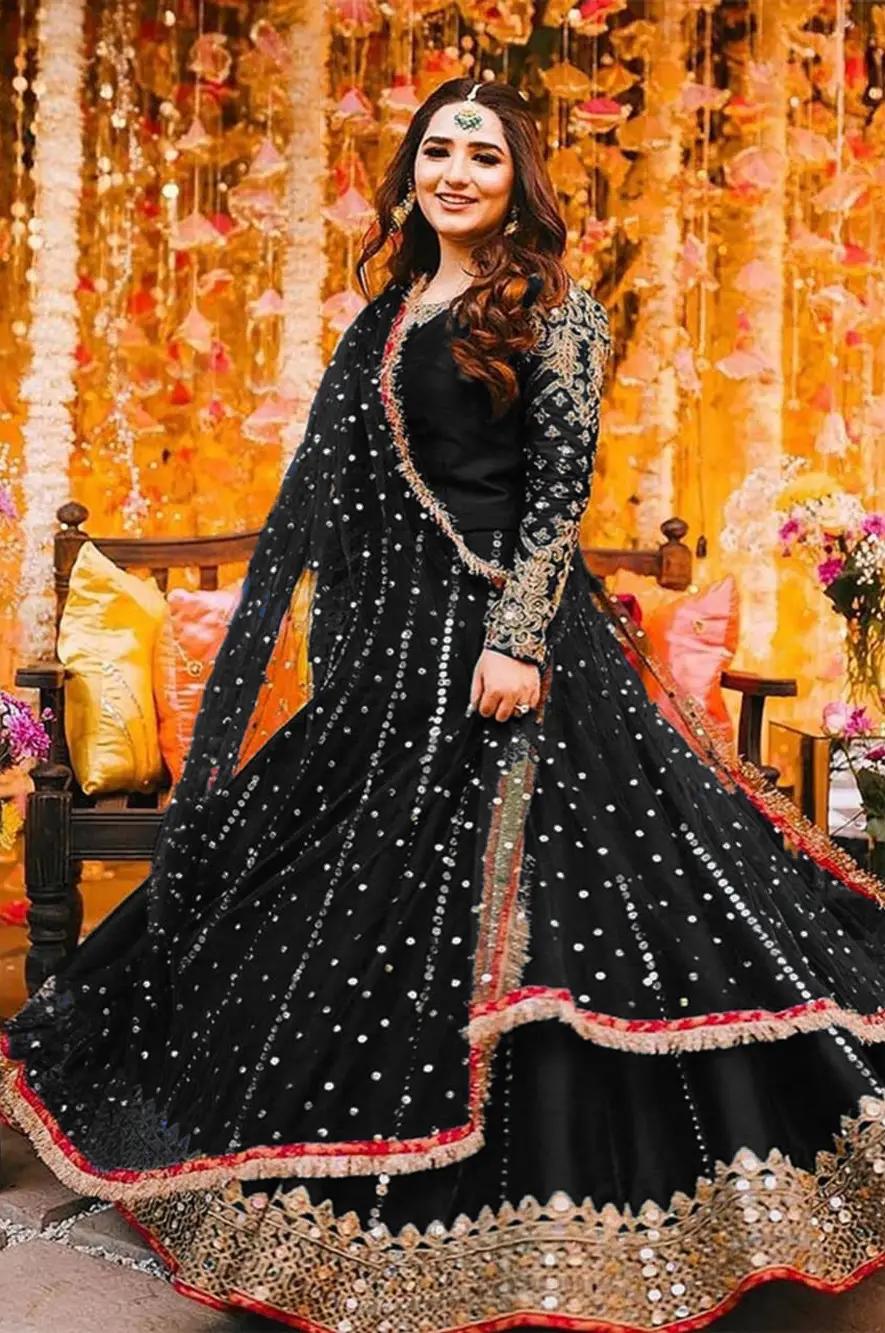 3 Pcs Women’s Stitched Silk Embroidered Maxi Suit