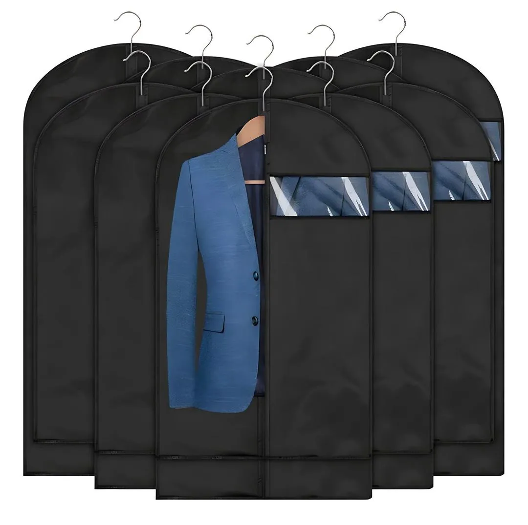 5 Pcs Non-Woven Dress Covers with Transparent Window Premium Quality