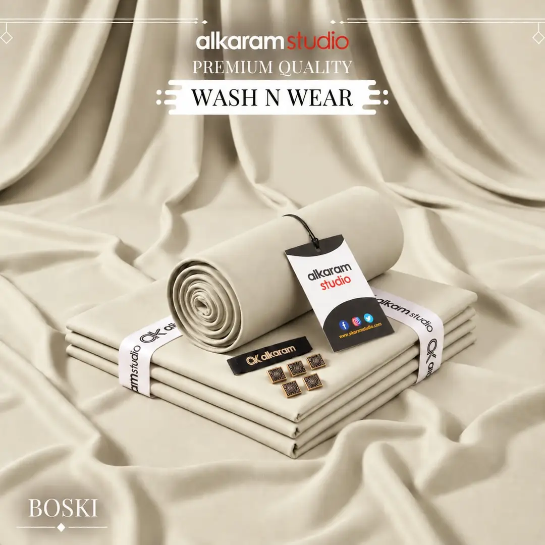 Men’s Unstitched Wash And Wear Plain Suit