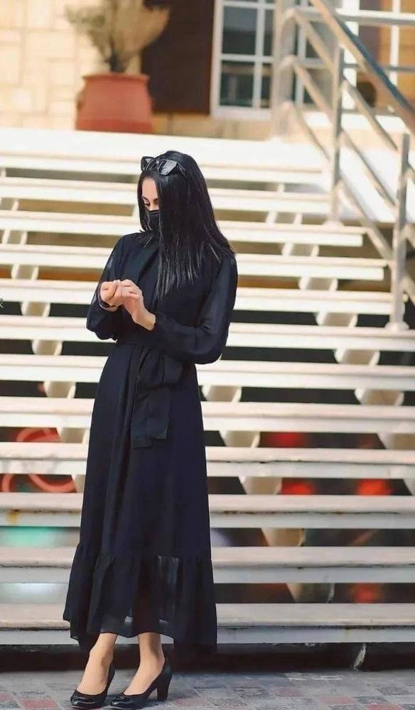 Black Maxi Dress for Women Long Sleeve Formal Wear